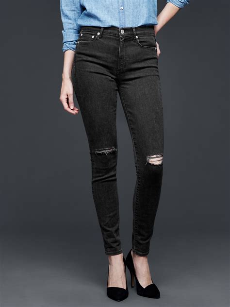 versace 1969 high rise deconstructed jeans|1969 destructed resolution true skinny high.